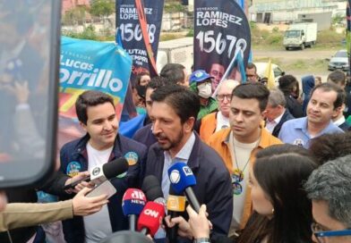 Em campanha por reeleição, prefeito Ricardo Nunes visita Bela Vista